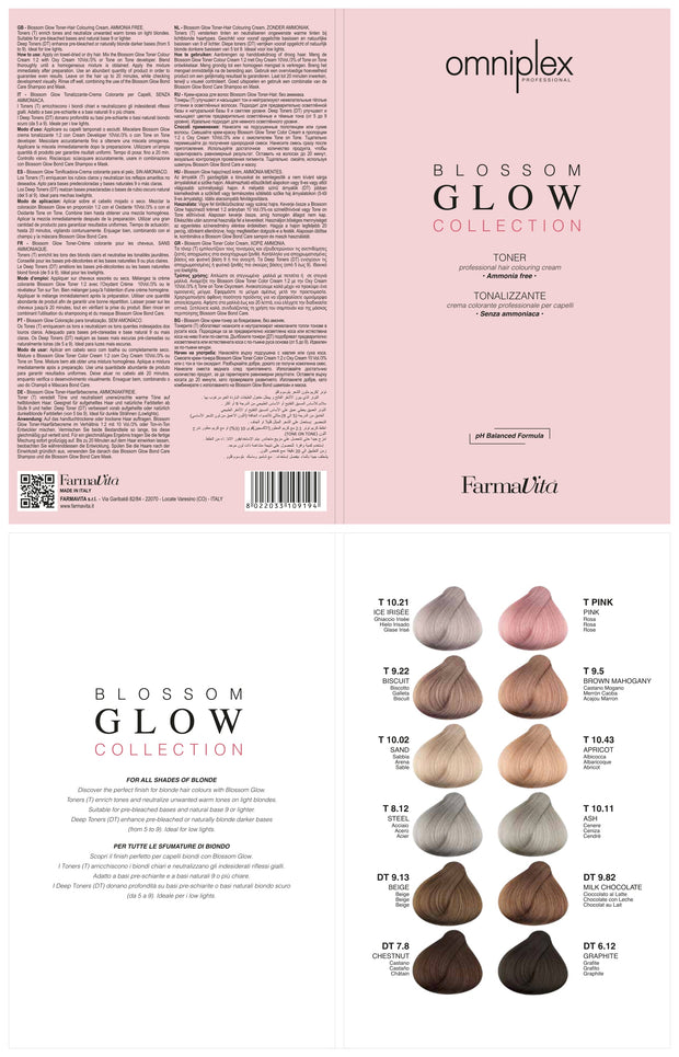 T 9.5 Brown Mahogany - Blossom Glow Omniplex Toner 100ml - Life Colour Plus